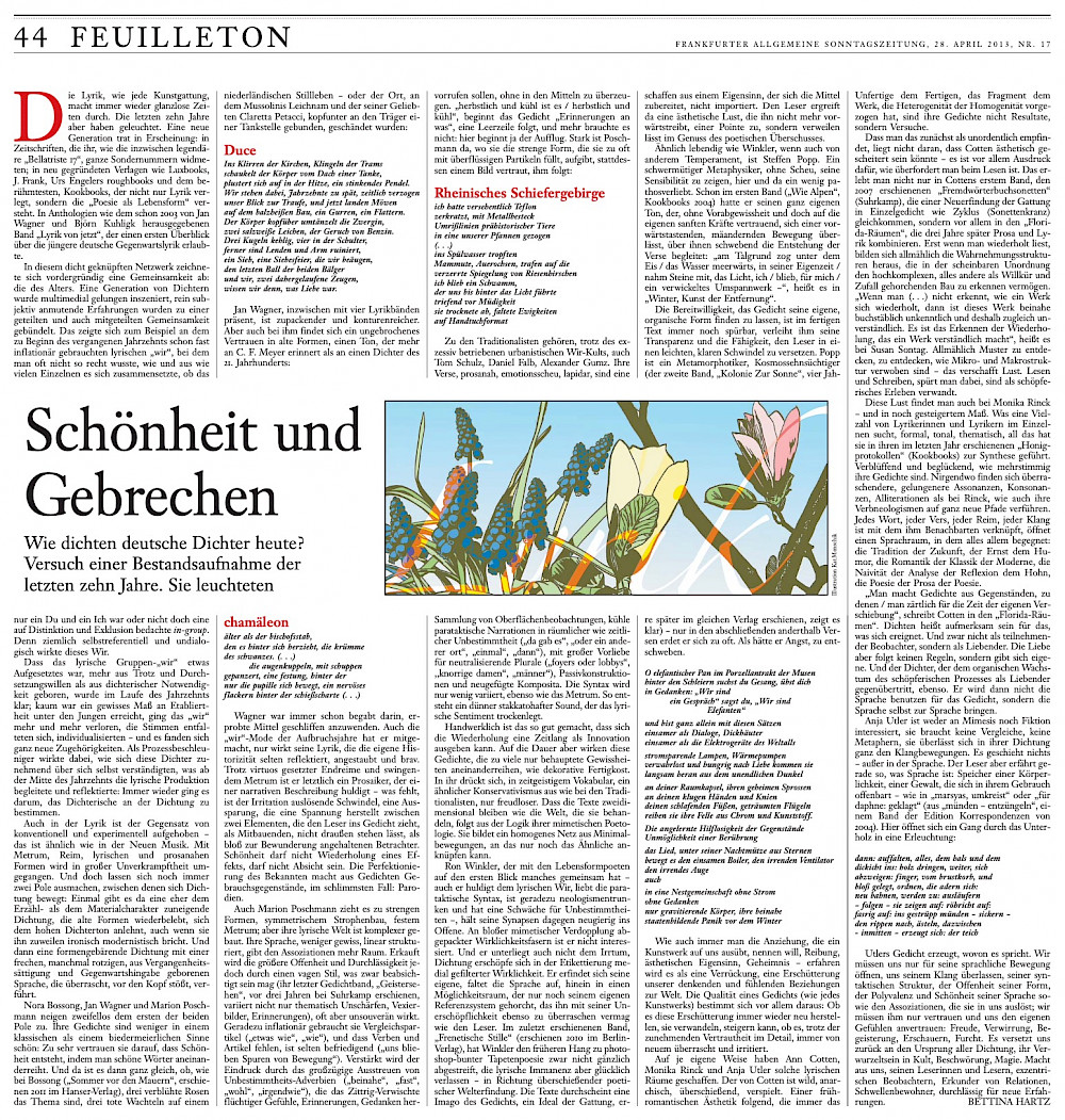Junge Lyrik der Gegenwart